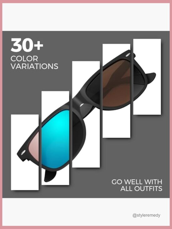 Polarized Retro Square Sunglasses, UV400 Protection, Matte Finish main image 4